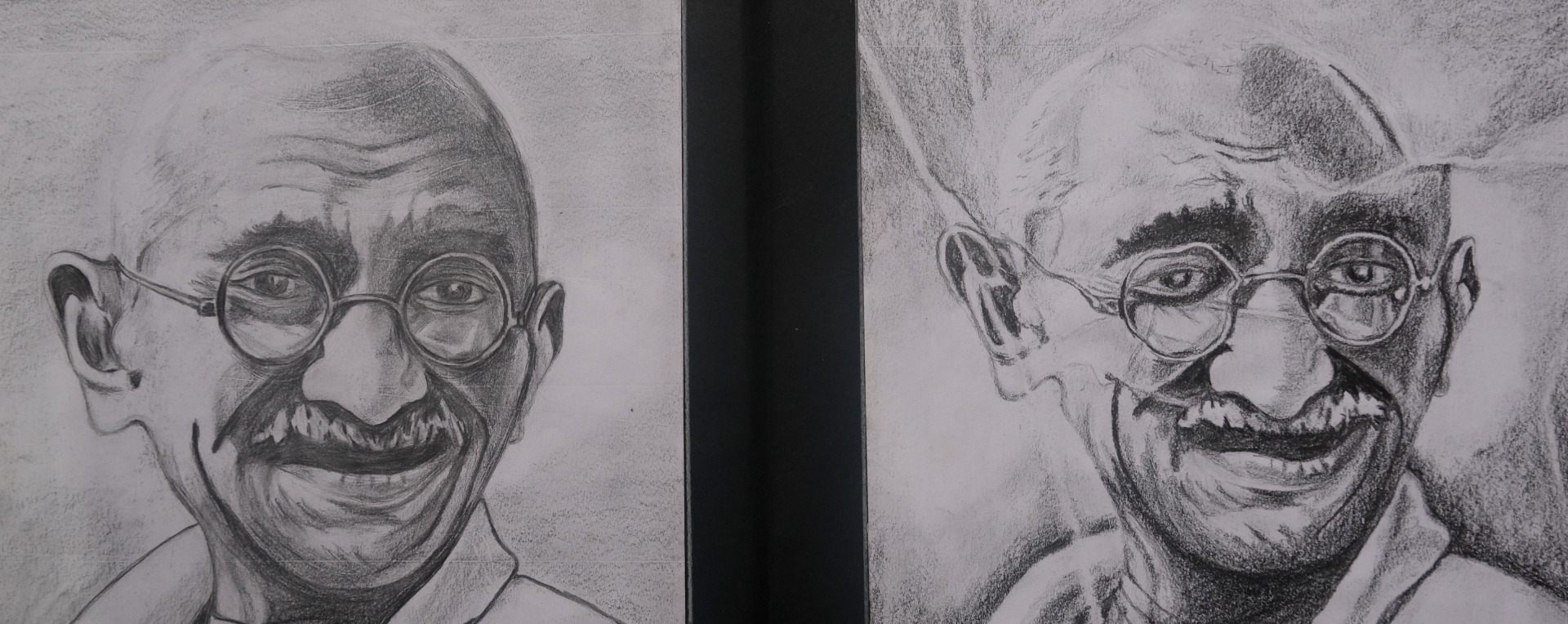 Retrados de Gandhi da autoria de Daniela Silva